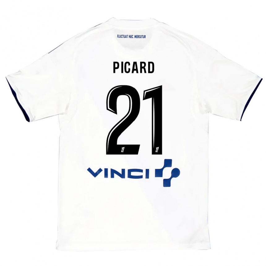 ילדים כדורגל אוקין סלייה פיקאר #21 לבן כחול הרחק ג'רזי 2025/26