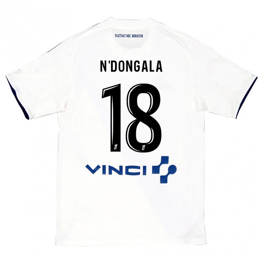 ילדים כדורגל מלווין נדונגאלה #18 לבן כחול הרחק ג'רזי 2025/26