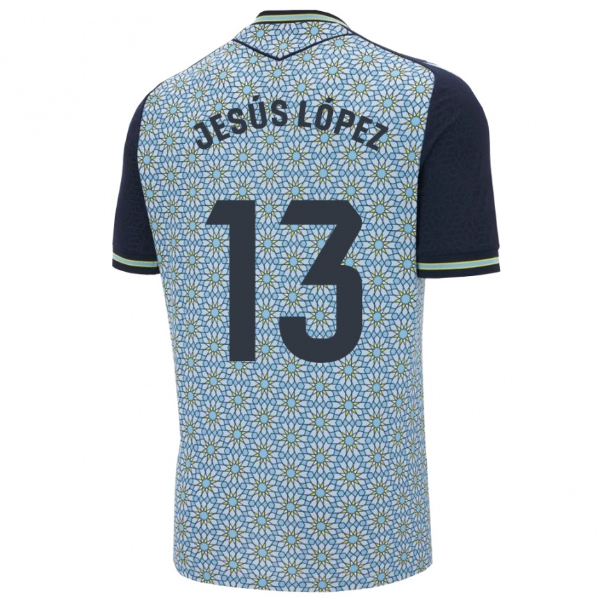 ילדים כדורגל Jesús López #13 כחול נייבי הרחק ג'רזי 2025/26