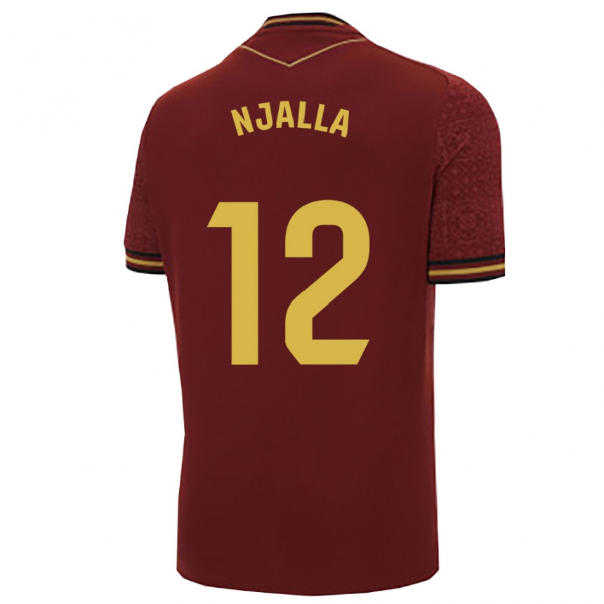 ילדים כדורגל Nico Njalla #12 בורדו זהב הרחק ג'רזי 2025/26