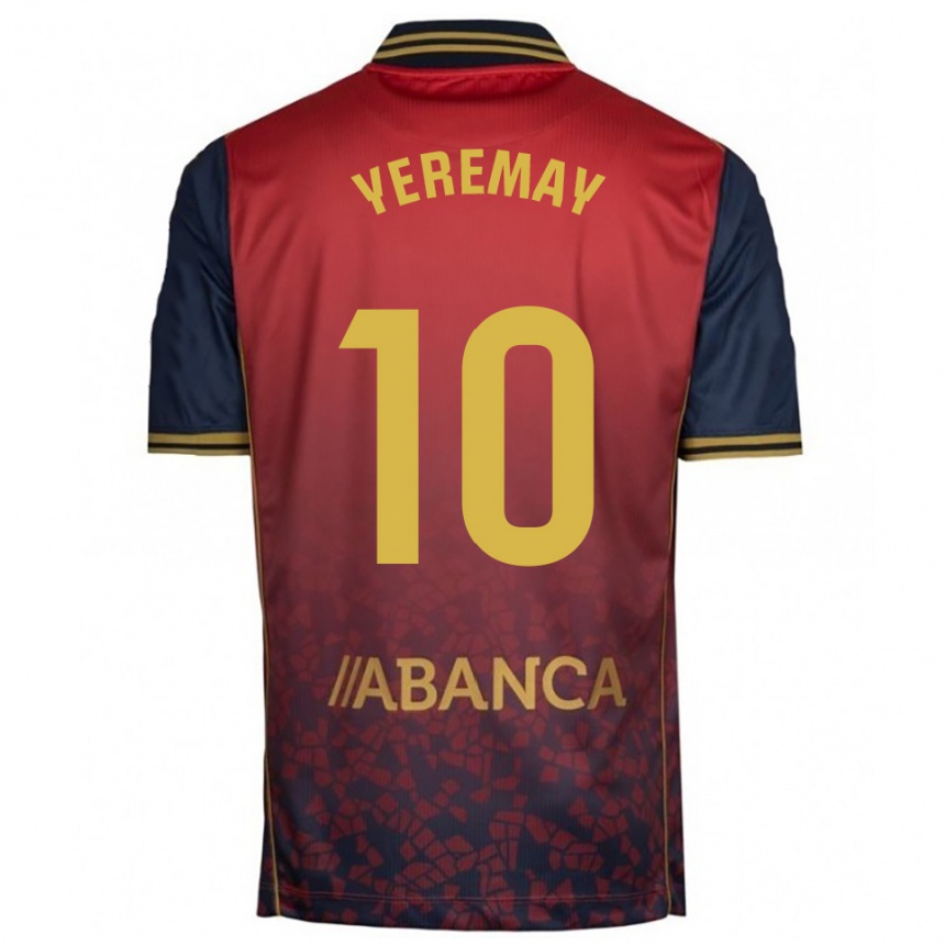 ילדים כדורגל Yeremay Hernández #10 אדום נייבי הרחק ג'רזי 2025/26