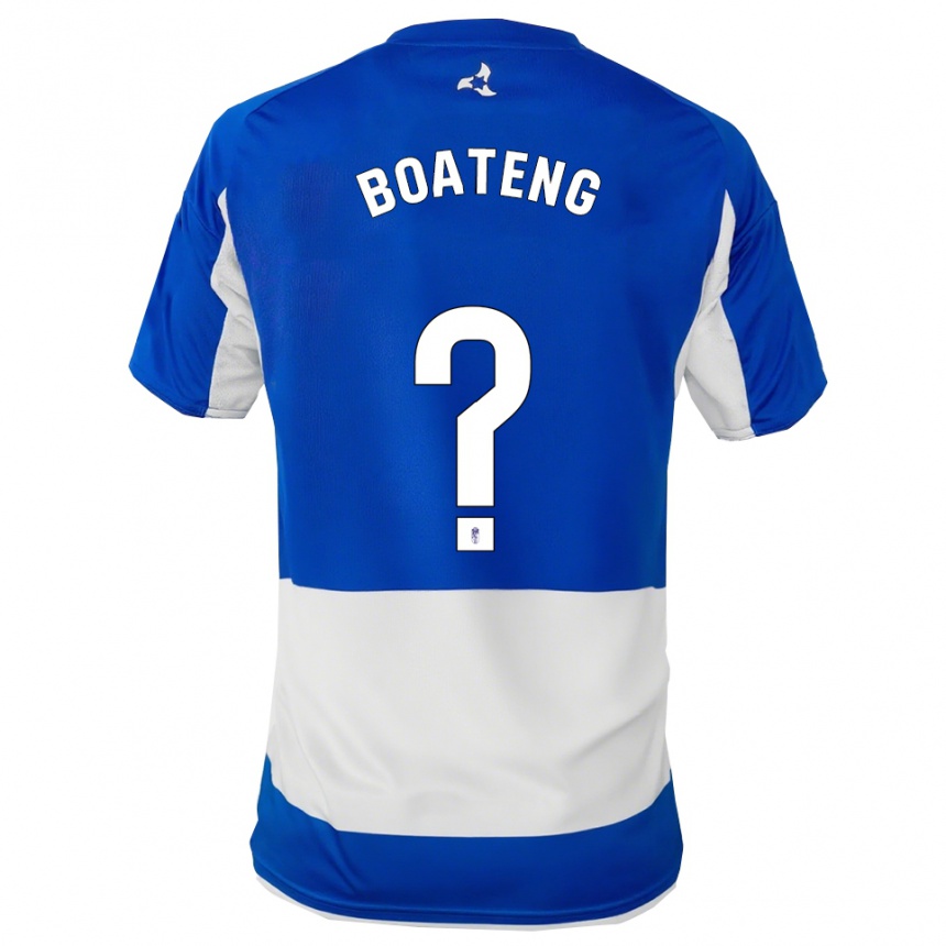 ילדים כדורגל Robin Boateng #0 כחול לבן הרחק ג'רזי 2025/26