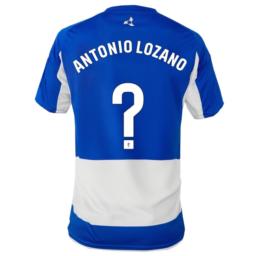 ילדים כדורגל José Antonio Lozano #0 כחול לבן הרחק ג'רזי 2025/26