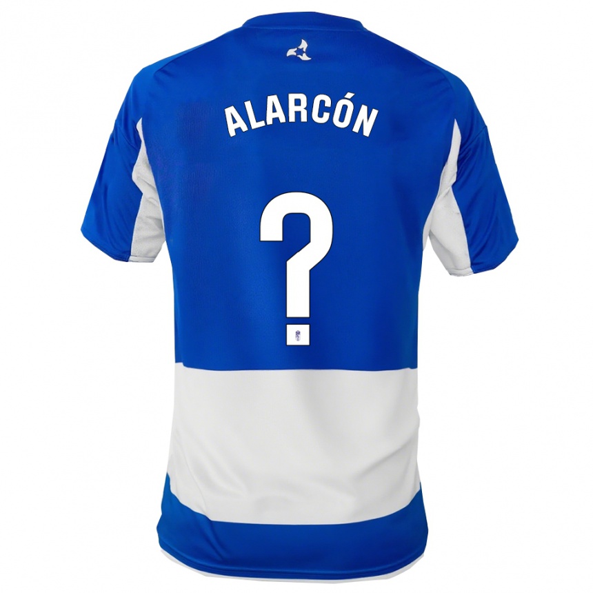 ילדים כדורגל Pedro Alarcón #0 כחול לבן הרחק ג'רזי 2025/26