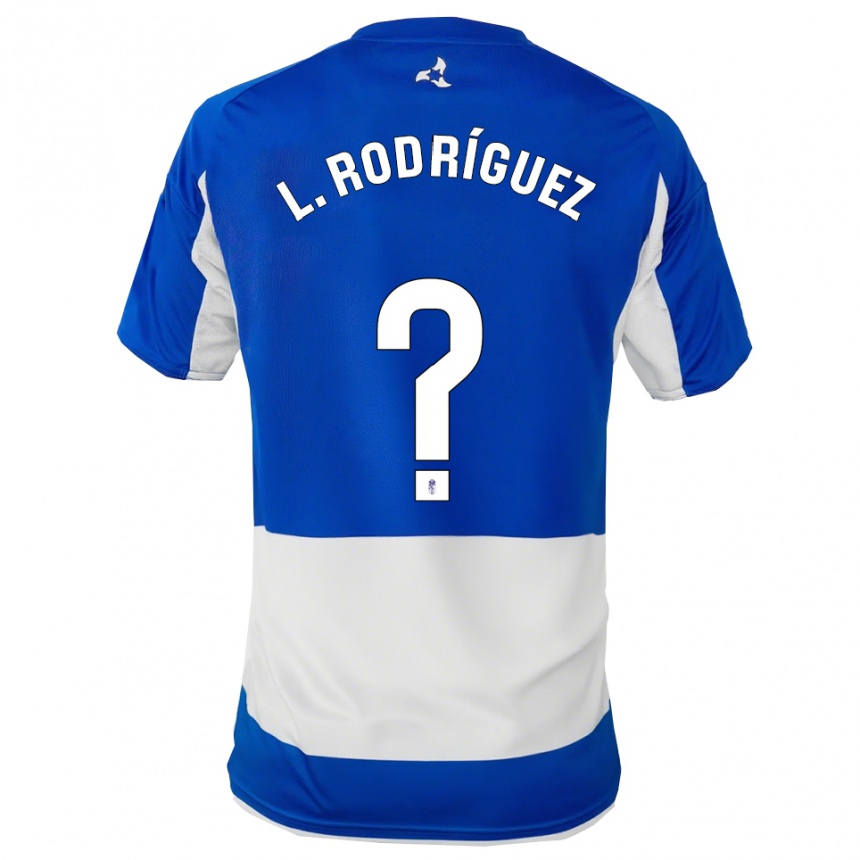 ילדים כדורגל Iker López Rodríguez #0 כחול לבן הרחק ג'רזי 2025/26