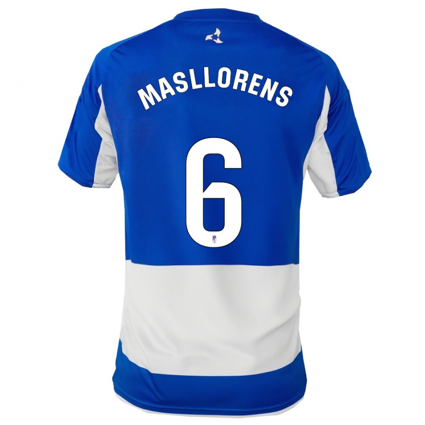 ילדים כדורגל José Masllorens #6 כחול לבן הרחק ג'רזי 2025/26