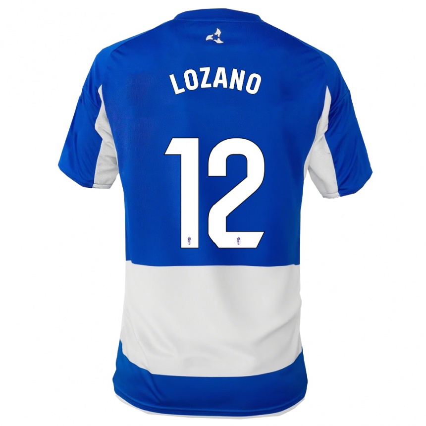 ילדים כדורגל Hugo Lozano #12 כחול לבן הרחק ג'רזי 2025/26