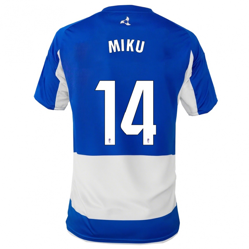 ילדים כדורגל Miku Ito #14 כחול לבן הרחק ג'רזי 2025/26