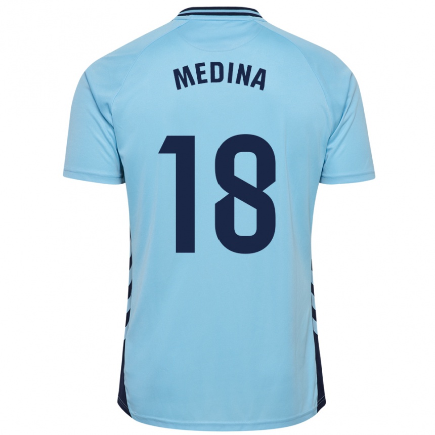ילדים כדורגל Iván Medina #18 תכלת הרחק ג'רזי 2025/26