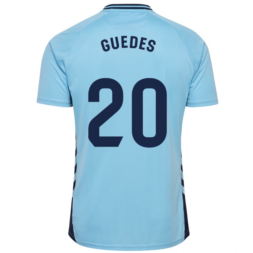 ילדים כדורגל Johan Guedes #20 תכלת הרחק ג'רזי 2025/26