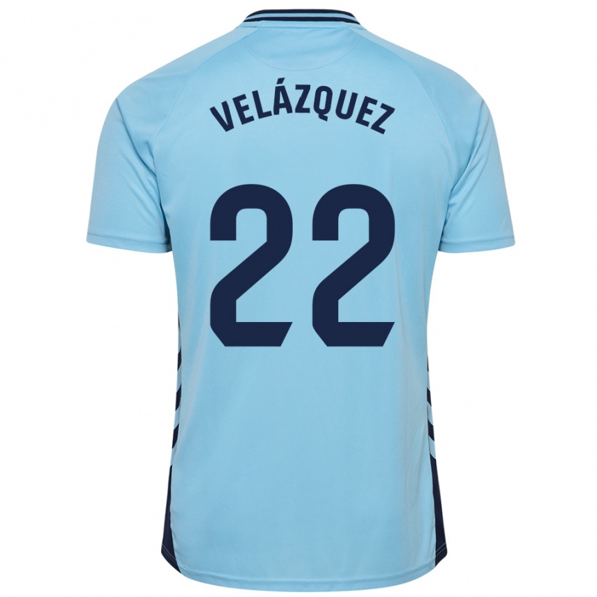 ילדים כדורגל Brian Velázquez #22 תכלת הרחק ג'רזי 2025/26