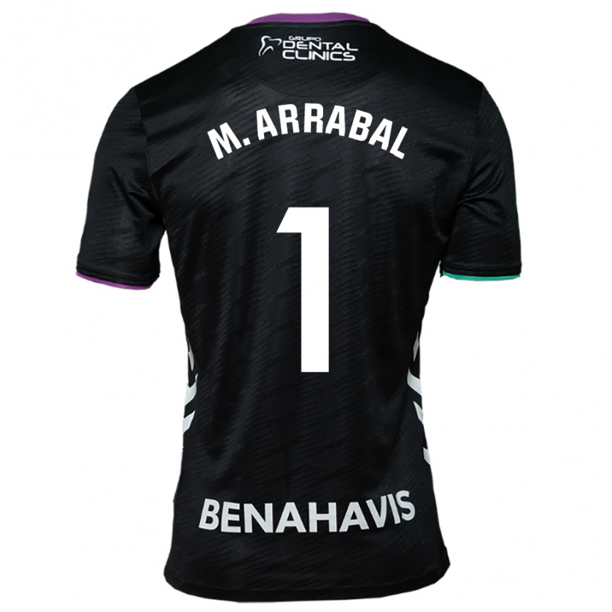 ילדים כדורגל María Arrabal Martin #1 שחור סגול ירוק הרחק ג'רזי 2025/26
