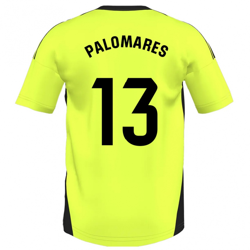 ילדים כדורגל Juanpa Palomares #13 צהוב פלואורסצנטי הרחק ג'רזי 2025/26