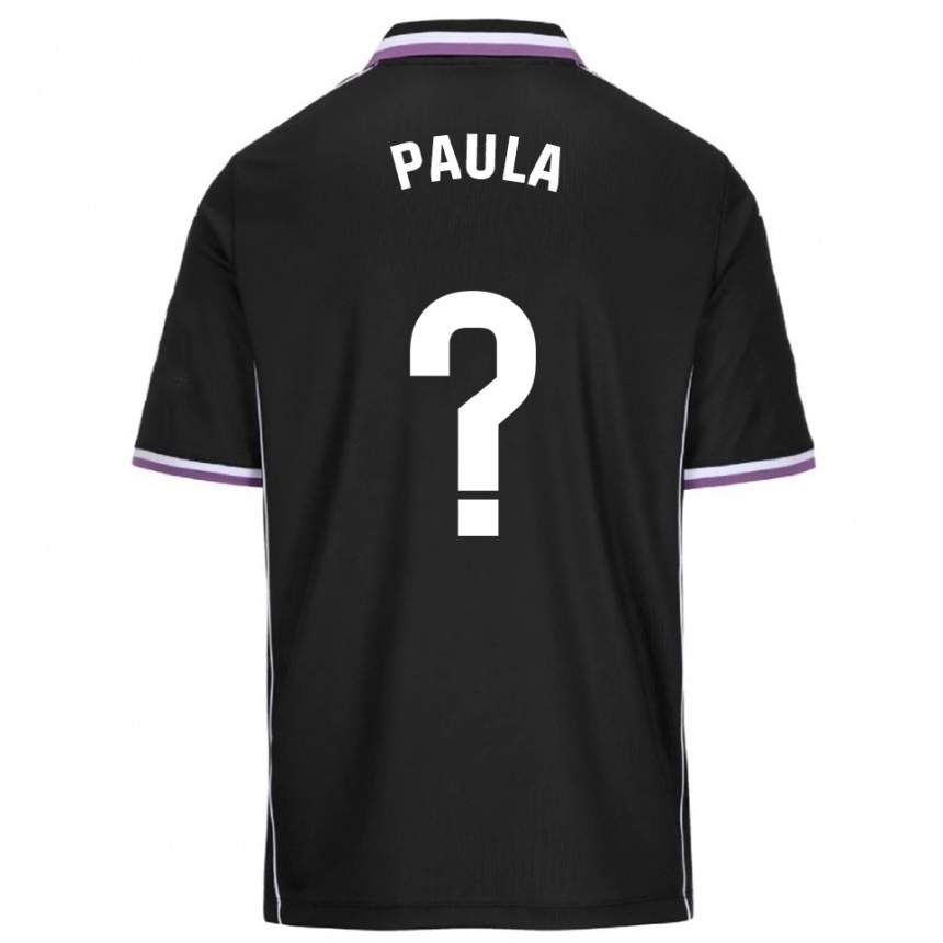ילדים כדורגל Paula Rodríguez Mallafre #0 סגול שחור הרחק ג'רזי 2025/26