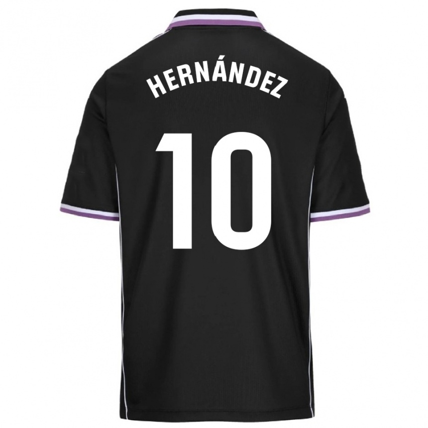 ילדים כדורגל Celia Hernández Cordero #10 סגול שחור הרחק ג'רזי 2025/26