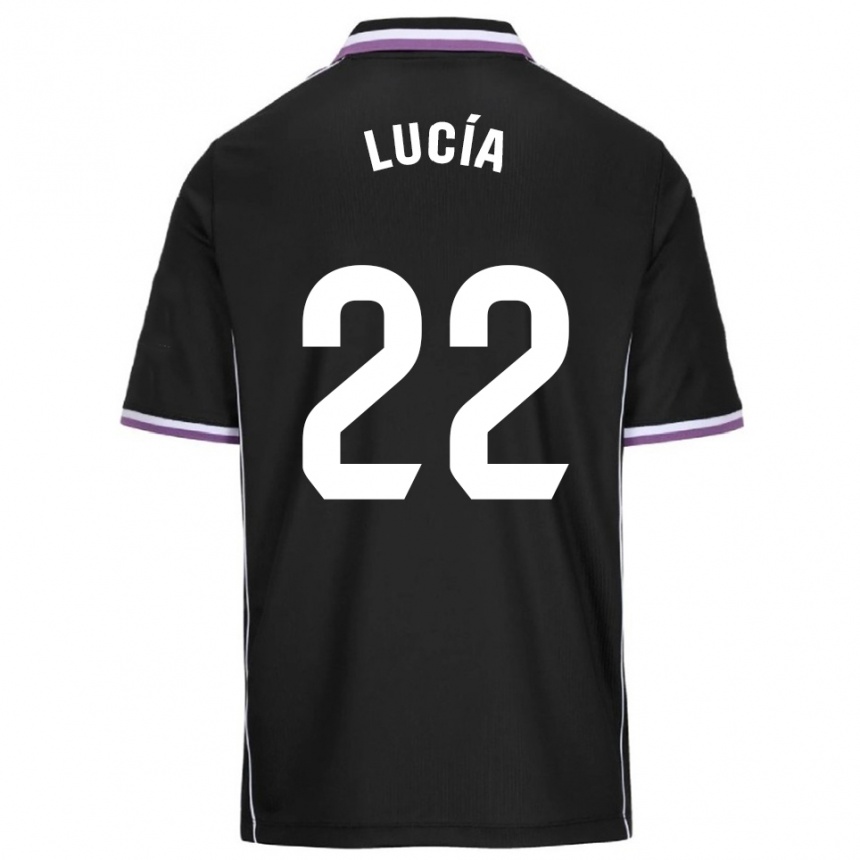 ילדים כדורגל Lucía Familiar Martín #22 סגול שחור הרחק ג'רזי 2025/26