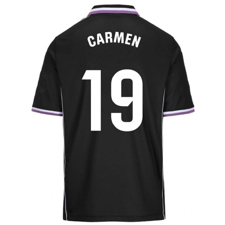ילדים כדורגל Carmen García Morquecho #19 סגול שחור הרחק ג'רזי 2025/26