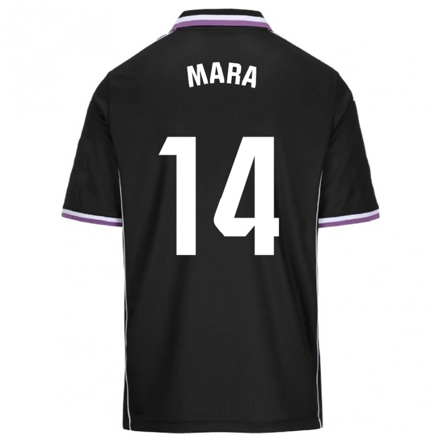 ילדים כדורגל Mara Martínez Fuertes #14 סגול שחור הרחק ג'רזי 2025/26