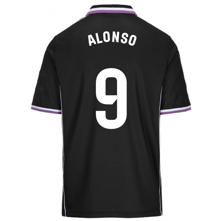 ילדים כדורגל María Alonso Hidalgo #9 סגול שחור הרחק ג'רזי 2025/26