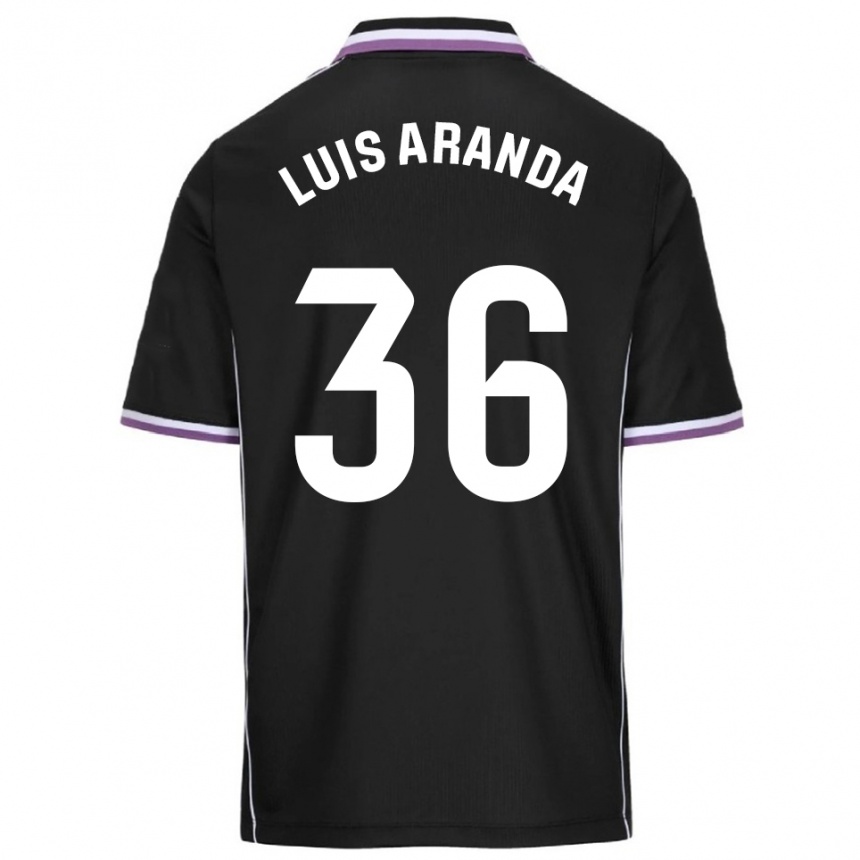 ילדים כדורגל José Luis Aranda #36 סגול שחור הרחק ג'רזי 2025/26