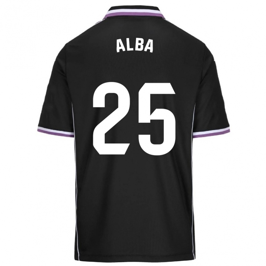 ילדים כדורגל Alba Acebes Rodríguez #25 סגול שחור הרחק ג'רזי 2025/26