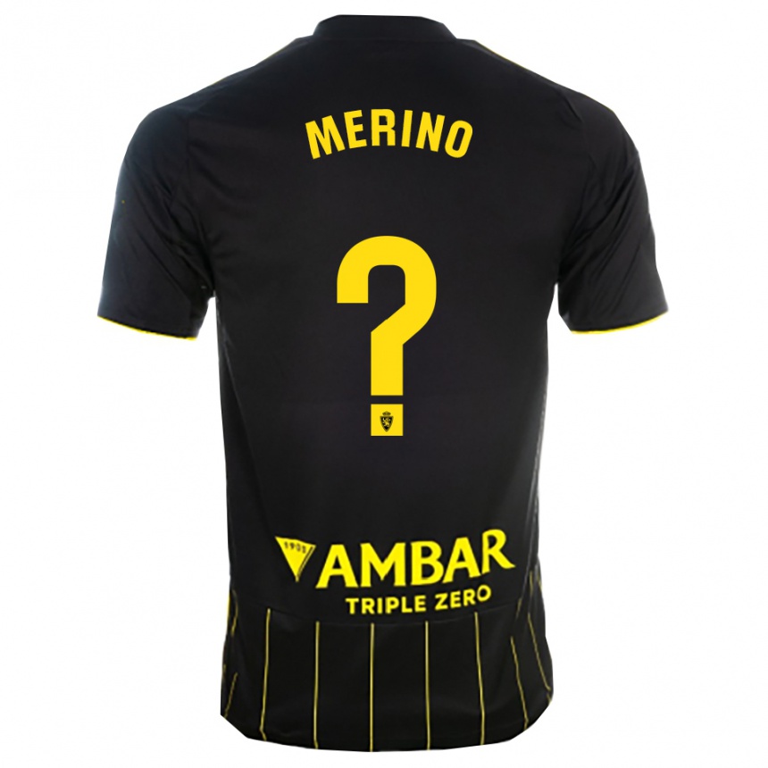 ילדים כדורגל סאבין מרינו #0 שחור צהוב הרחק ג'רזי 2025/26