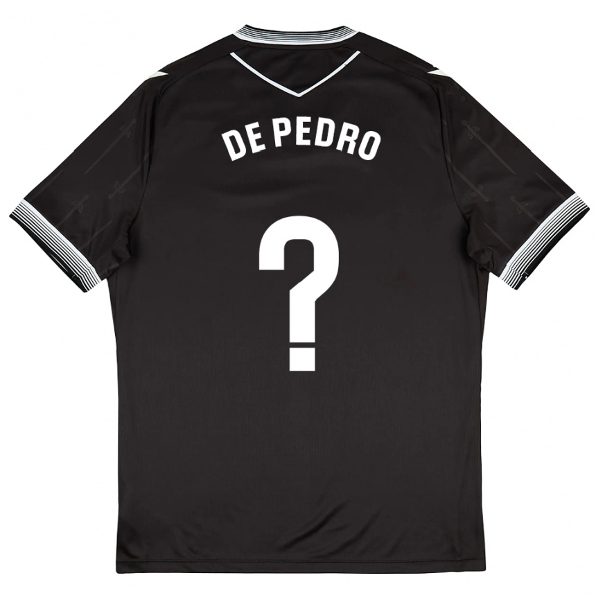 ילדים כדורגל Marc De Pedro #0 שחור לבן הרחק ג'רזי 2025/26