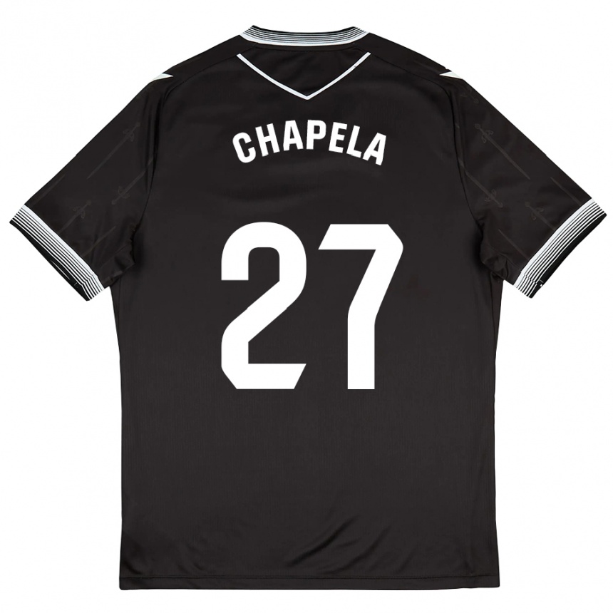 ילדים כדורגל איבן צ'אפלה #27 שחור לבן הרחק ג'רזי 2025/26