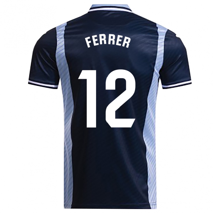 ילדים כדורגל Dani Ferrer #12 כחול נייבי תכלת הרחק ג'רזי 2025/26