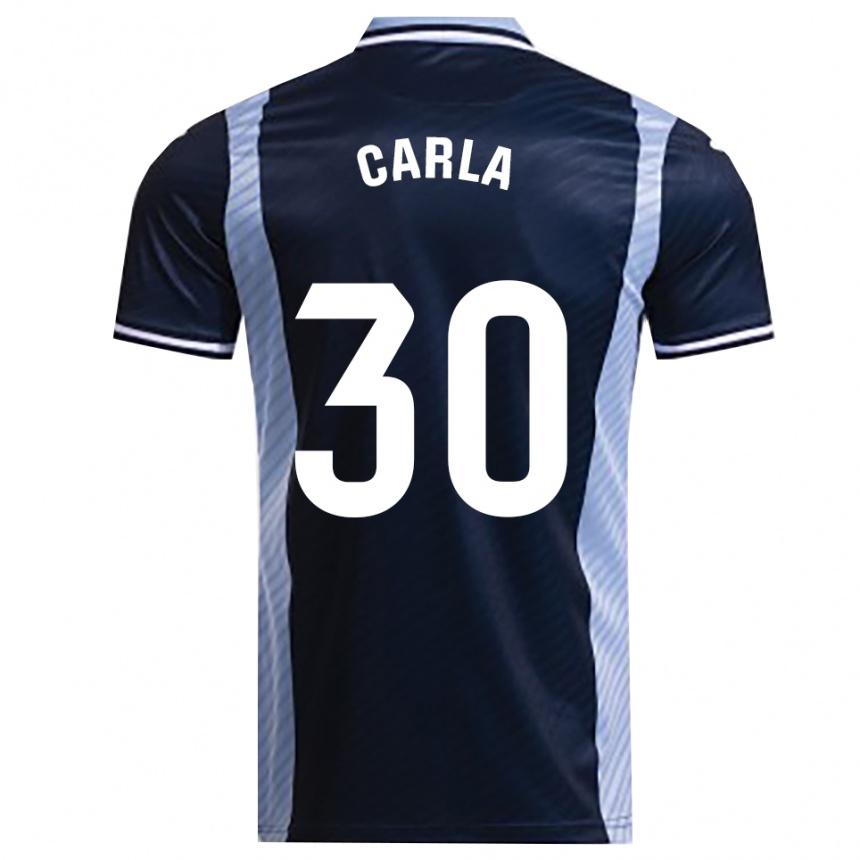 ילדים כדורגל Carla Rojas Noguera #30 כחול נייבי תכלת הרחק ג'רזי 2025/26