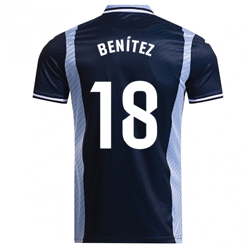 ילדים כדורגל Paco Benítez #18 כחול נייבי תכלת הרחק ג'רזי 2025/26