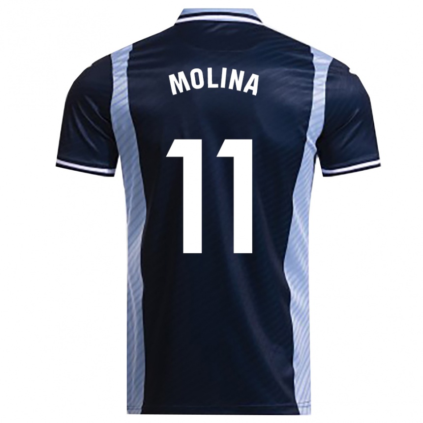 ילדים כדורגל Antonio Molina #11 כחול נייבי תכלת הרחק ג'רזי 2025/26