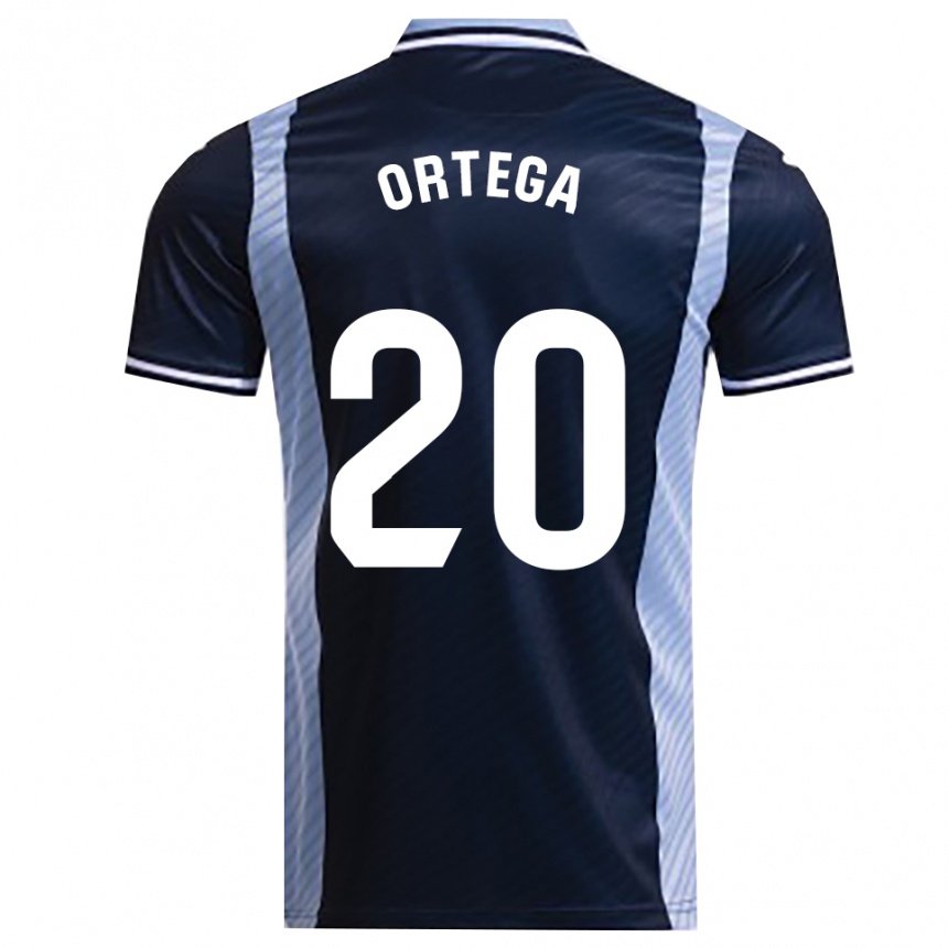 ילדים כדורגל David Ortega #20 כחול נייבי תכלת הרחק ג'רזי 2025/26