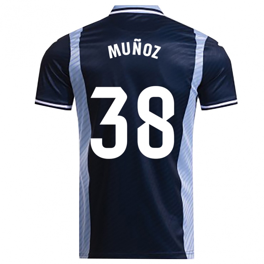 ילדים כדורגל Pablo Muñoz #38 כחול נייבי תכלת הרחק ג'רזי 2025/26