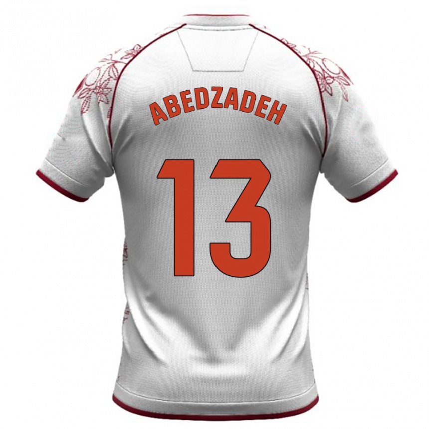 ילדים כדורגל אמיר עבדזאדה #13 לבן בורדו הרחק ג'רזי 2025/26