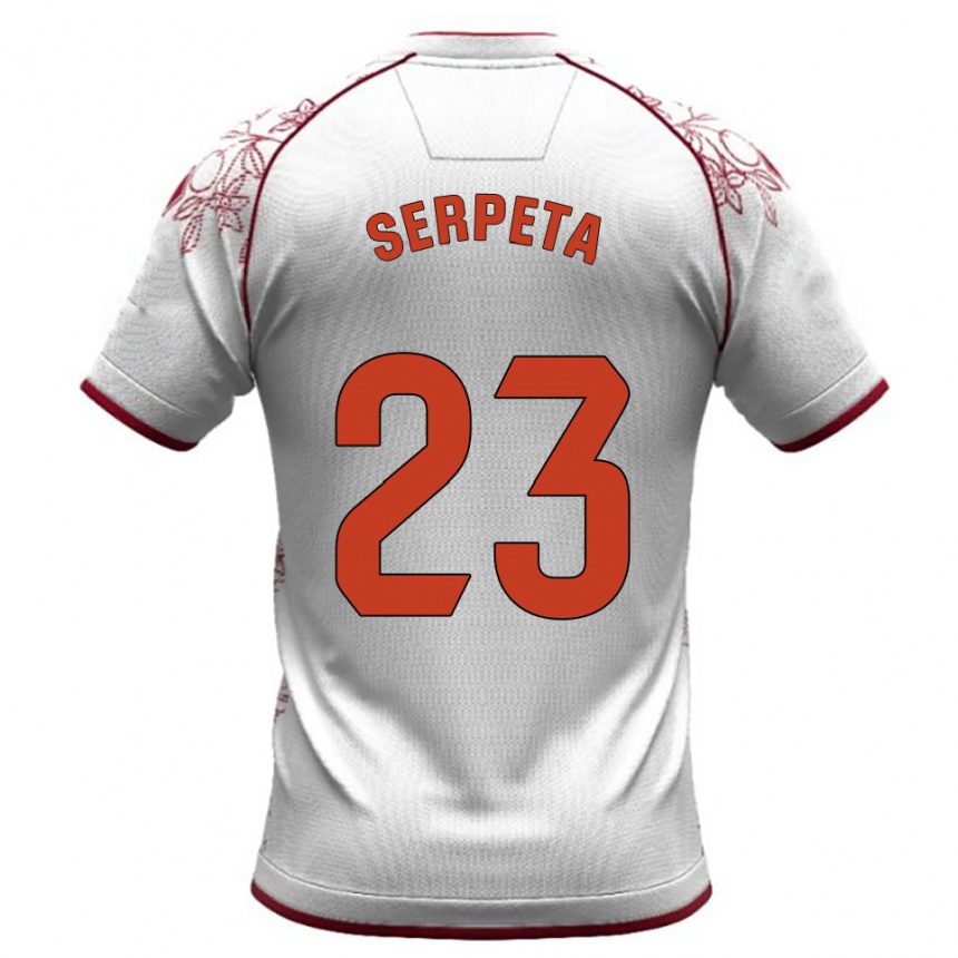 ילדים כדורגל Serpeta #23 לבן בורדו הרחק ג'רזי 2025/26