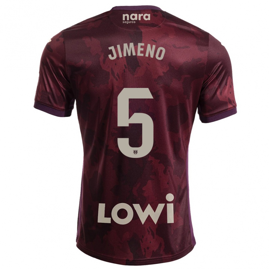 ילדים כדורגל Luis Jimeno #5 בורדו לבן הרחק ג'רזי 2025/26