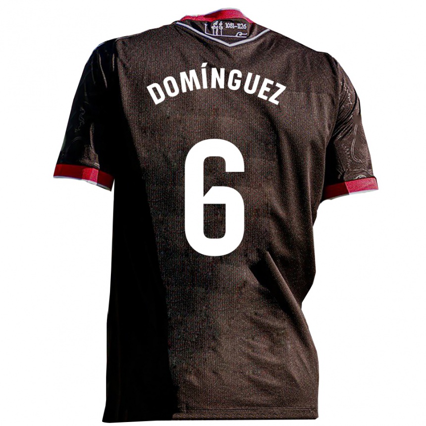 ילדים כדורגל Jairo Domínguez #6 שחור אדום הרחק ג'רזי 2025/26