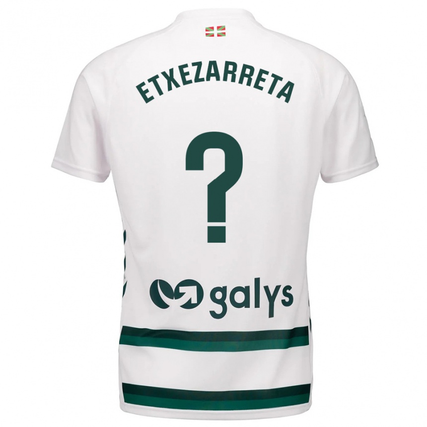 ילדים כדורגל Ane Etxezarreta Ayerbe #0 לבן ירוק הרחק ג'רזי 2025/26