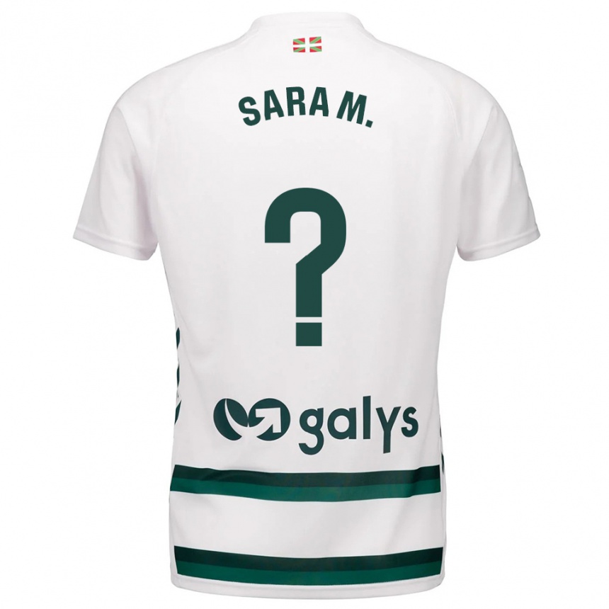ילדים כדורגל Sara Martin Diaz #0 לבן ירוק הרחק ג'רזי 2025/26