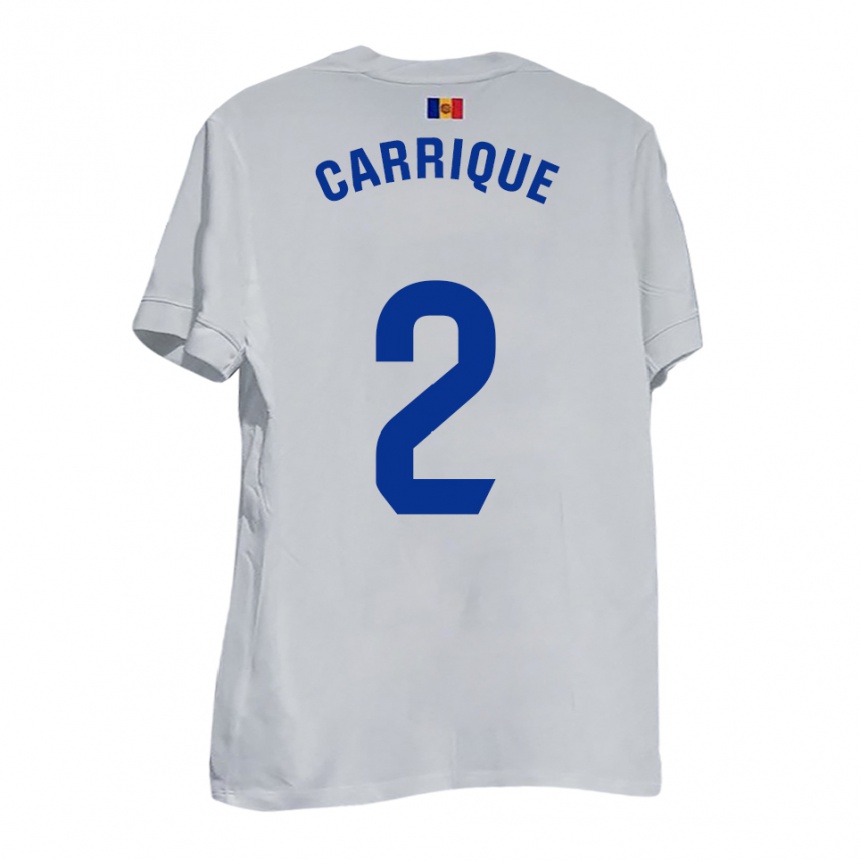 ילדים כדורגל Thomas Carrique #2 לבן צהוב כחול הרחק ג'רזי 2025/26