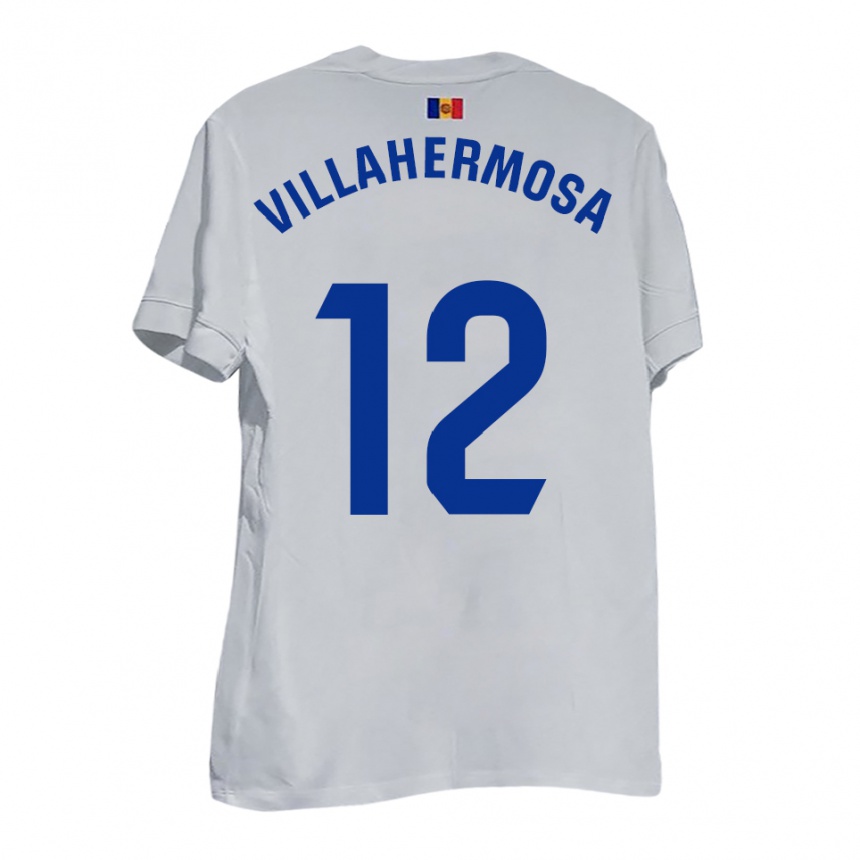 ילדים כדורגל דני ויאהרמוסה #12 לבן צהוב כחול הרחק ג'רזי 2025/26