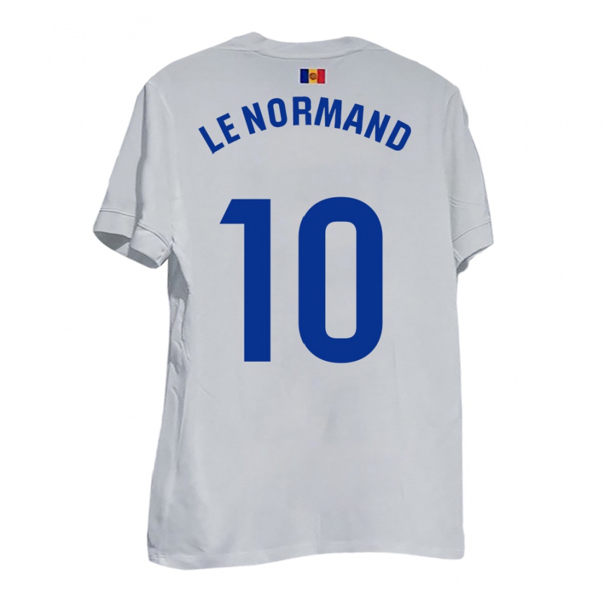 ילדים כדורגל תיאו לה נורמנד #10 לבן צהוב כחול הרחק ג'רזי 2025/26