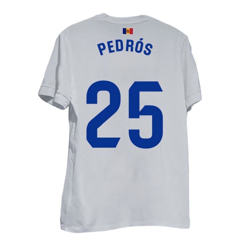 ילדים כדורגל Isaac Pedrós #25 לבן צהוב כחול הרחק ג'רזי 2025/26