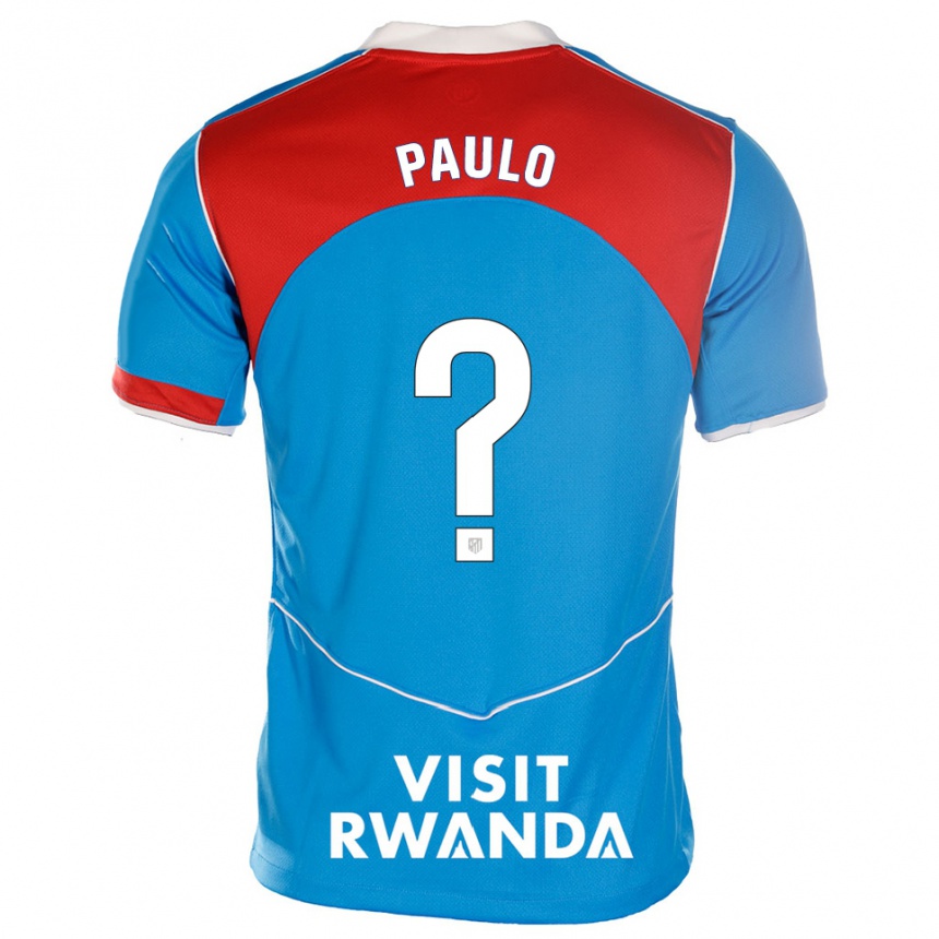 ילדים כדורגל מרקוס פאולו #0 כחול לבן ג'רזי קיט שלישי 2025/26