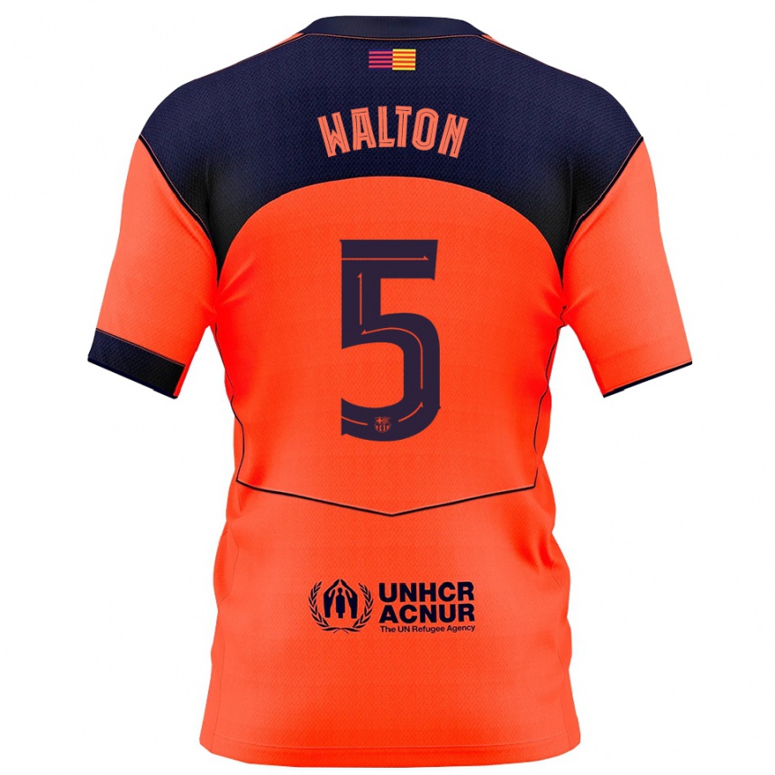 ילדים כדורגל Alexander Walton #5 כתום נייבי ג'רזי קיט שלישי 2025/26