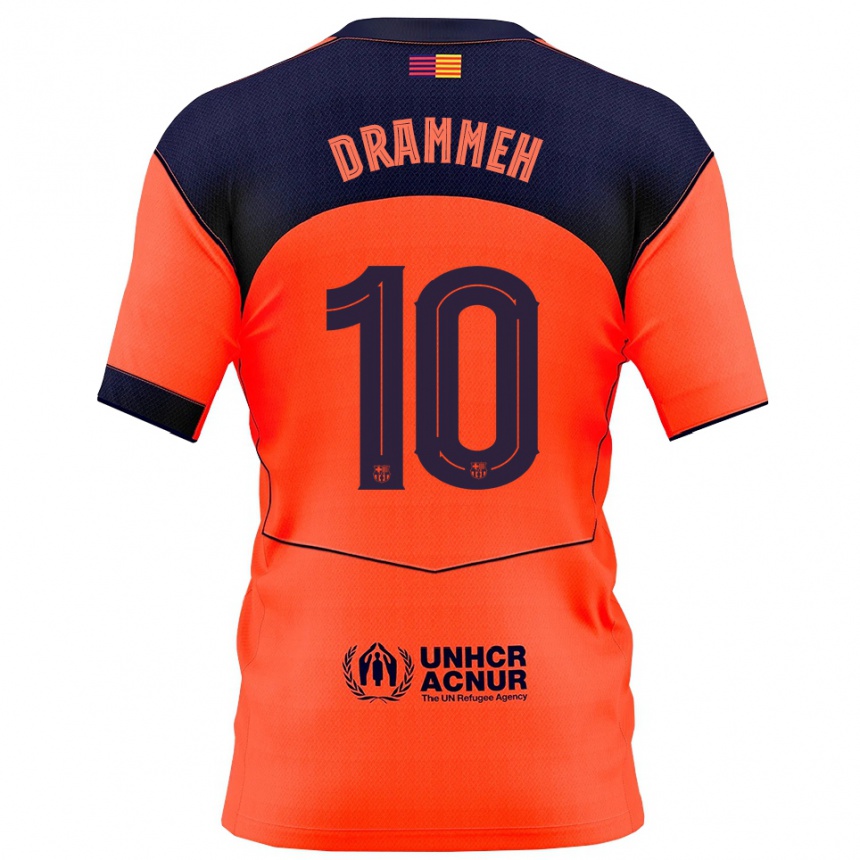 ילדים כדורגל Alieu Drammeh #10 כתום נייבי ג'רזי קיט שלישי 2025/26