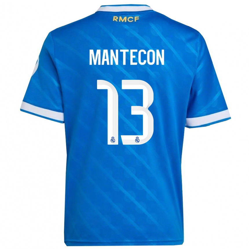 ילדים כדורגל הוגו מנטקון #13 כחול לבן ג'רזי קיט שלישי 2025/26