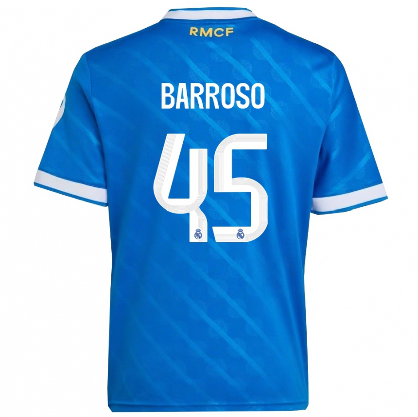 ילדים כדורגל Jaime Barroso #45 כחול לבן ג'רזי קיט שלישי 2025/26