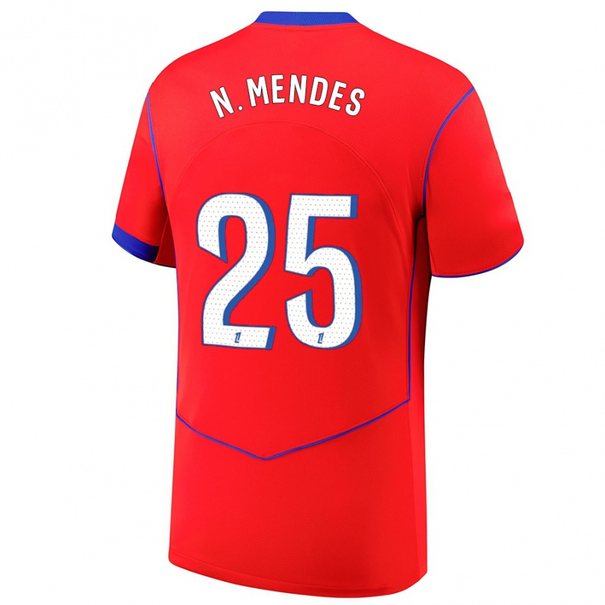 ילדים כדורגל נונו מנדש #25 אדום כחול לבן ג'רזי קיט שלישי 2025/26